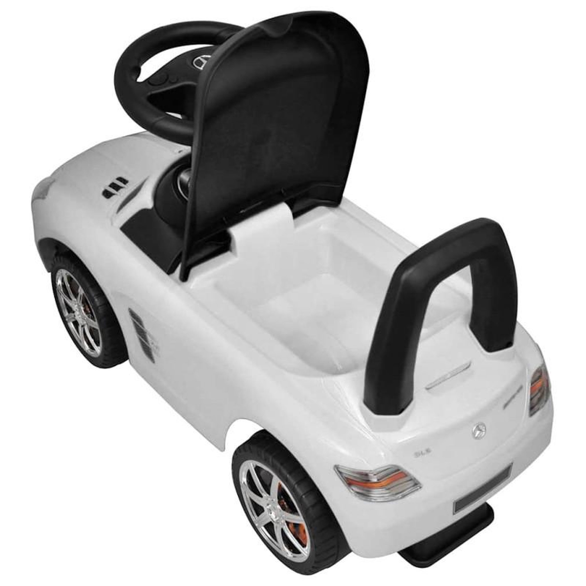 Voir la diapositive 6 : VIDAXL Voiture à pousser par pieds pour enfants blanc