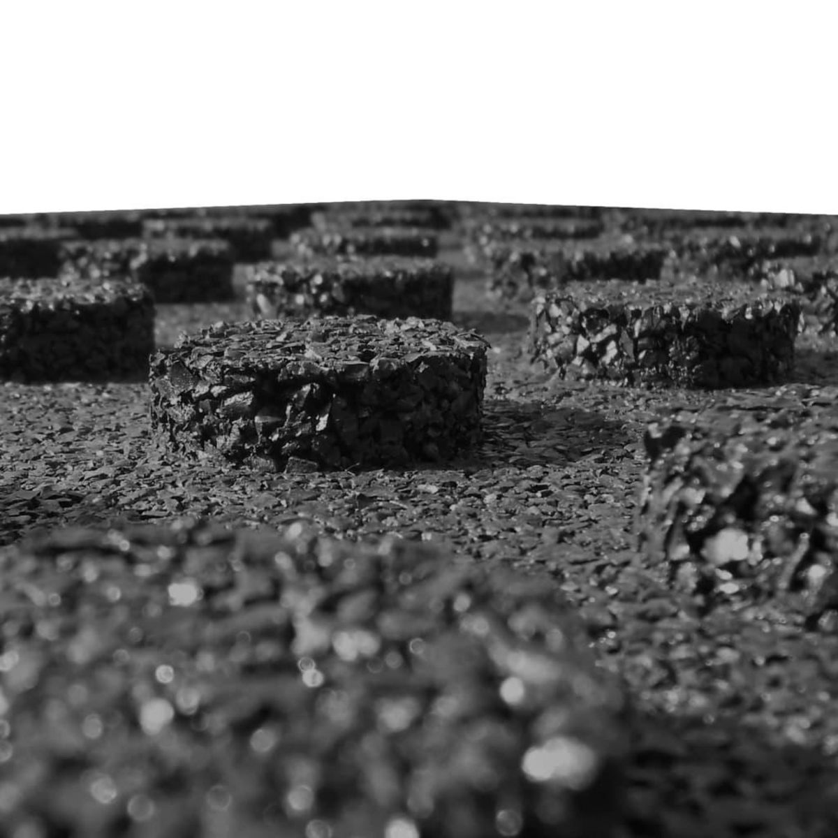 VIDAXL Carreau de protection anti-chute 6pcs Caoutchouc 50x50x3cm Noir