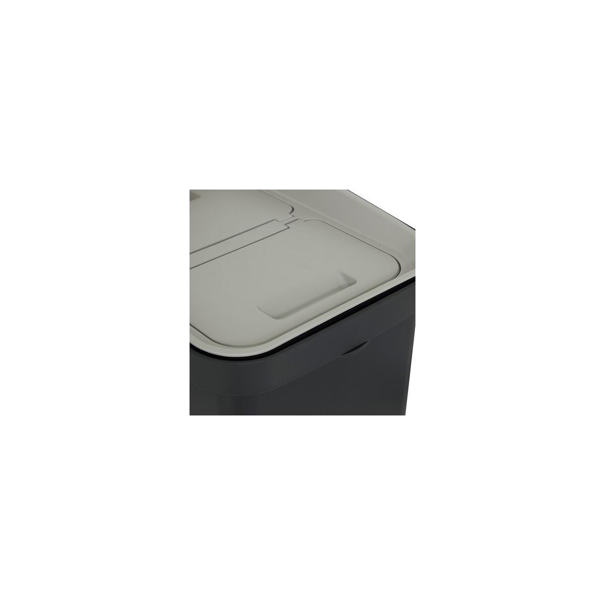 Voir la diapositive 4 : FIVE Poubelle double compartiment  flex  20,5l noir