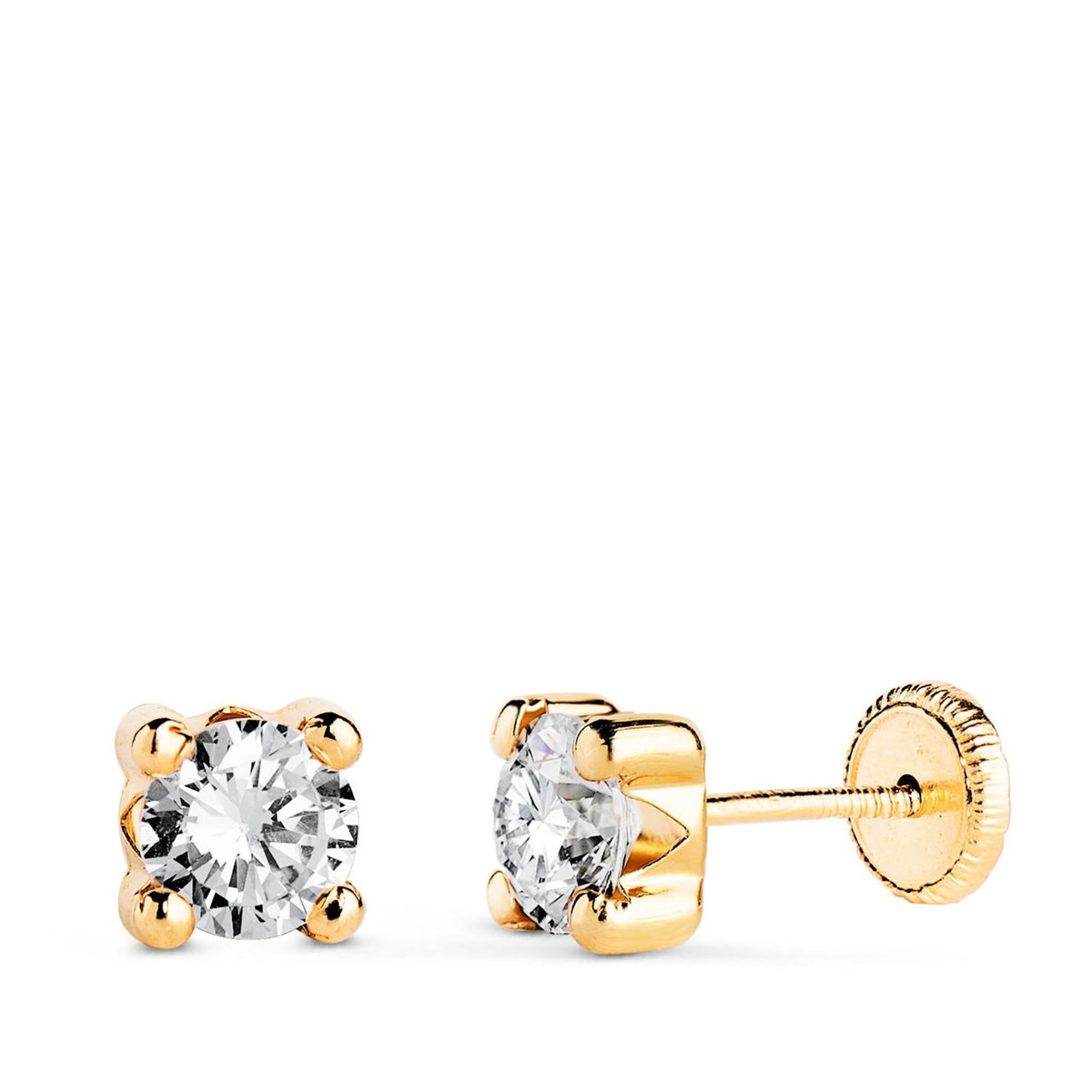 L'ATELIER D'AZUR Boucles d'Oreilles Or 18 Carats 750/000 Jaune Zirconium