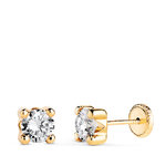 L'ATELIER D'AZUR Boucles d'Oreilles Or 18 Carats 750/000 Jaune Zirconium