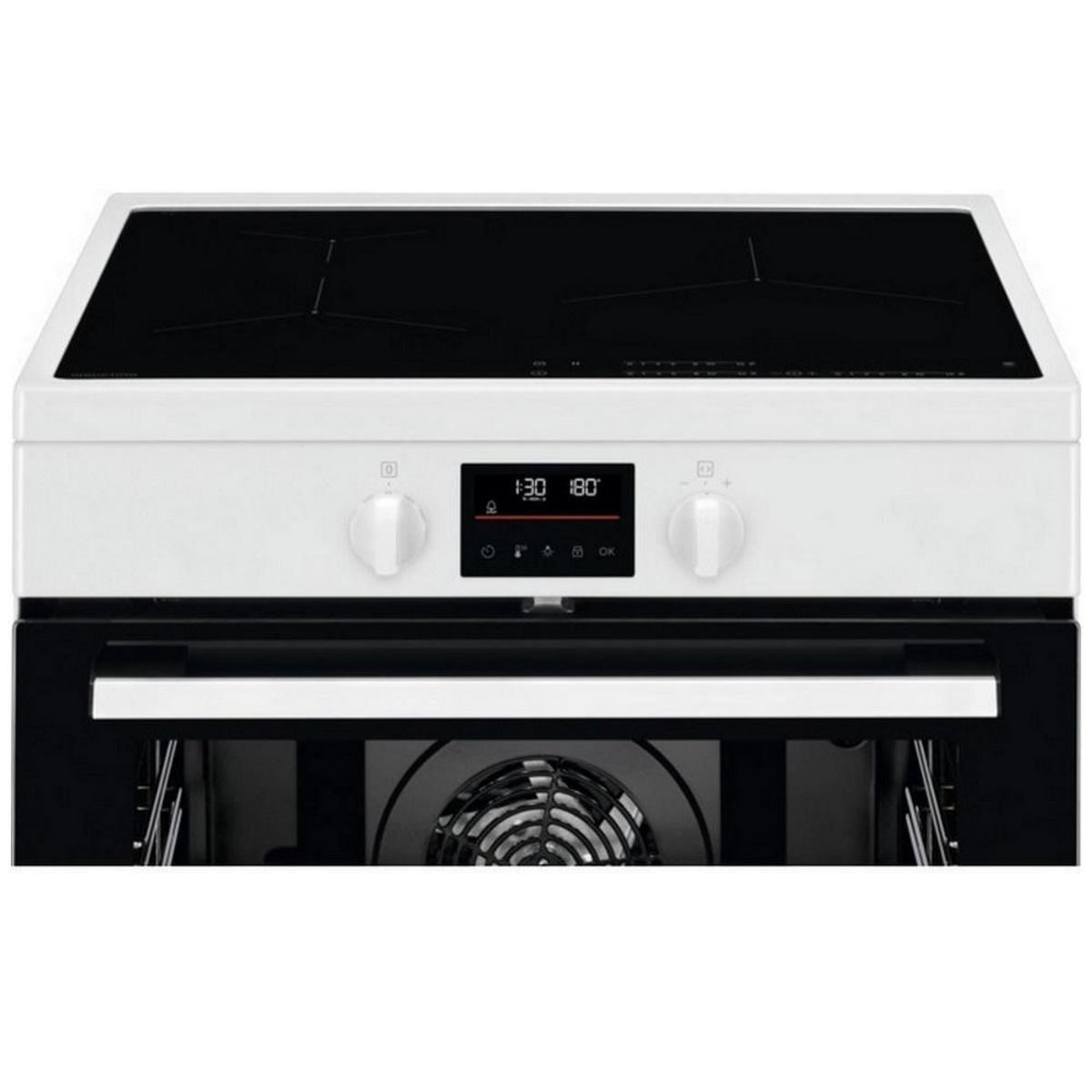 ELECTROLUX Cuisinière induction a+ 73l 3 feux, série 500 surroundcook, blanc - LKI64890BW