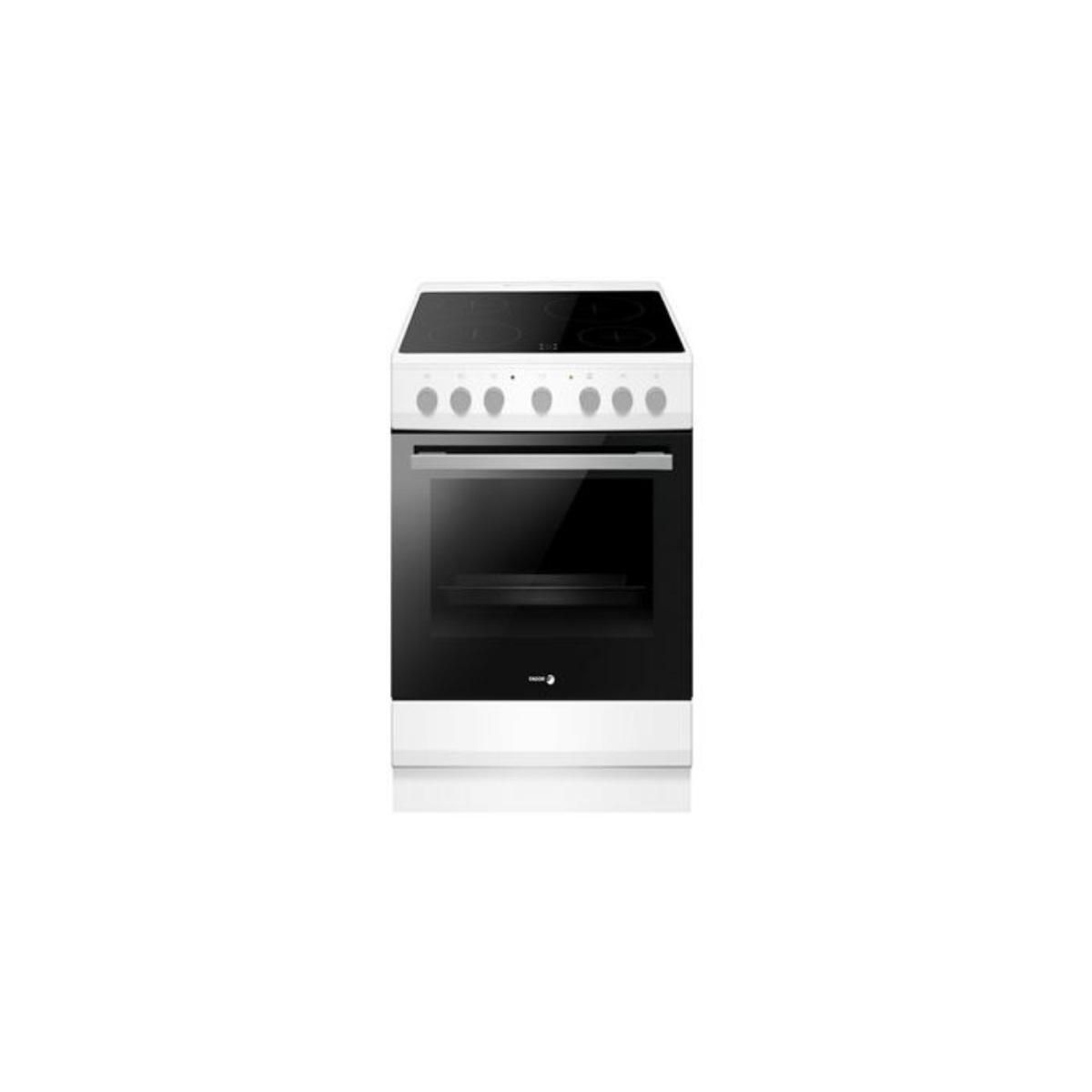 Fagor Cuisinière vitrocéramique 50cm 4 feux blanc - FACV203B
