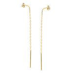 L'ATELIER D'AZUR Boucles d'Oreilles Or 18 Carats 750/000 Jaune Pendantes - Zirconium