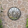 Voir la diapositive 1 : VIDAXL Miroir de jardin Noir 60x3 cm Fer Rond utilisation exterieure