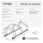 Voir la diapositive 6 : tectake Support à bicyclette en acier inoxydable argent