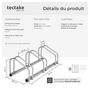 Voir la diapositive 6 : tectake Support à bicyclette en acier inoxydable argent