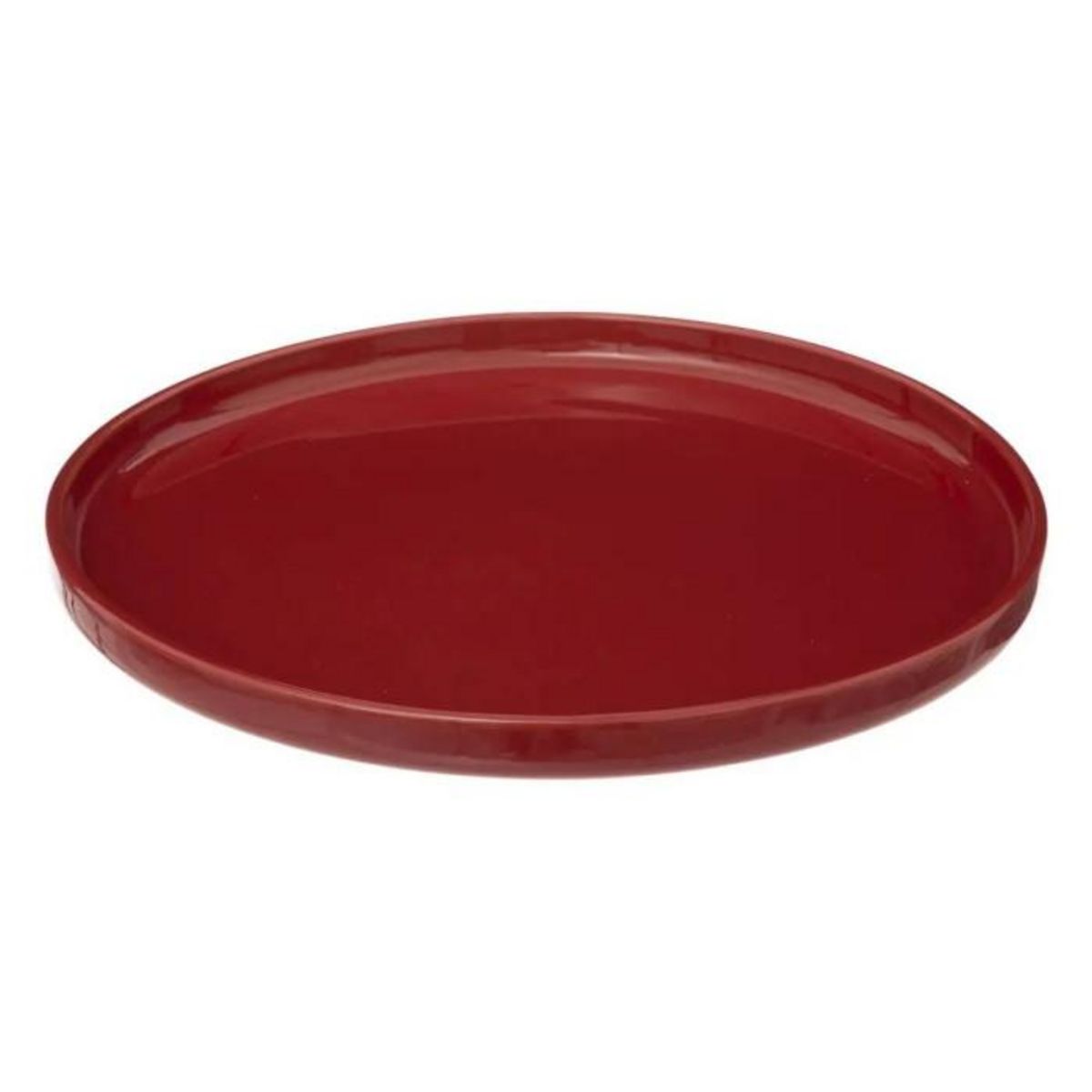 SECRET DE GOURMET Lot de 6 Assiettes Plates  Marie  26cm Rouge Grenat