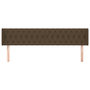 Voir la diapositive 3 : VIDAXL Tete de lit avec oreilles Marron Fonce 203x16x78/88 cm Tissu