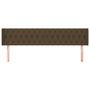 Voir la diapositive 3 : VIDAXL Tete de lit avec oreilles Marron Fonce 203x16x78/88 cm Tissu