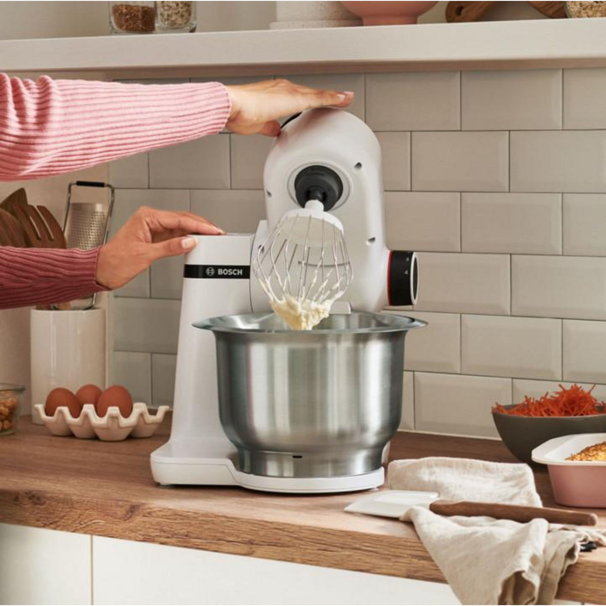 BOSCH Robot pâtissier multifonction 3.8l 700w blanc - mums2ew40