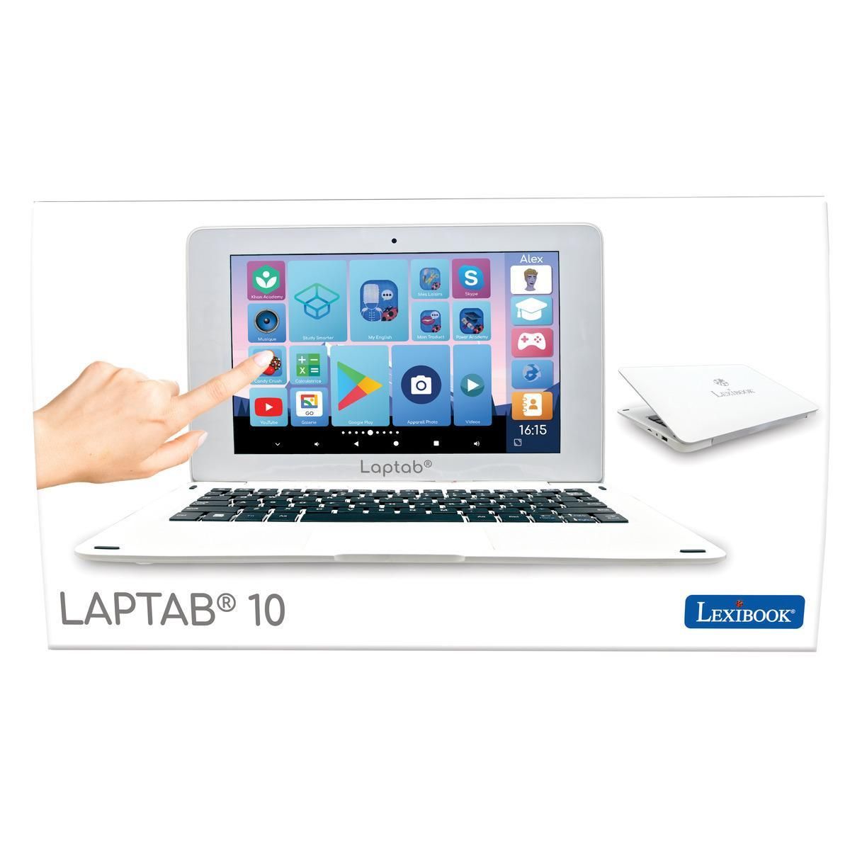 Lexibook LAPTAB 10 : Ordinateur Android Tactile 10  avec Contenu Éducatif et Contrôle Parental