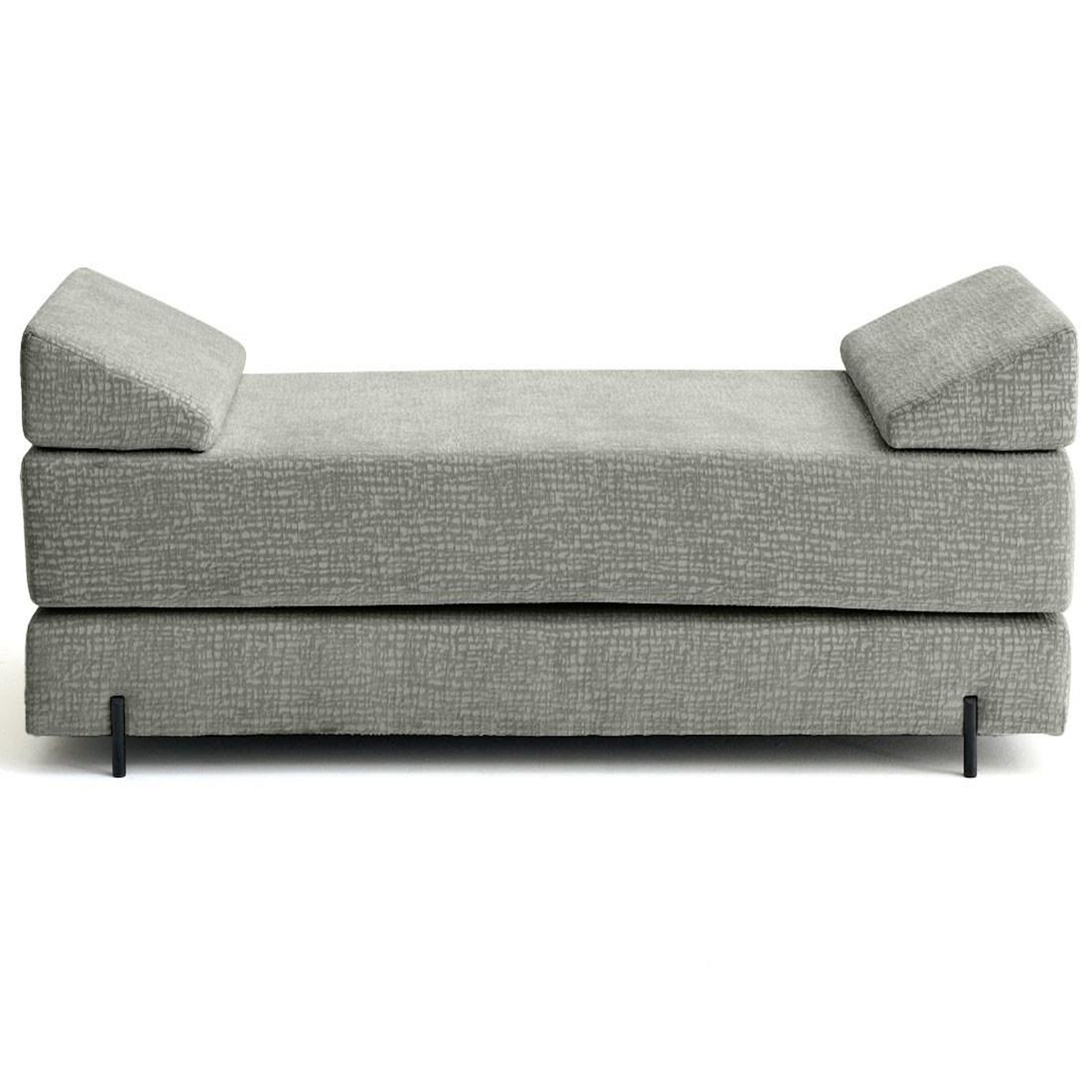 Voir la diapositive 1 : BEST MOBILIER Brescia - banquette 3 places convertible en tissu velours relief
