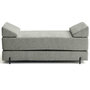 Voir la diapositive 1 : BEST MOBILIER Brescia - banquette 3 places convertible en tissu velours relief
