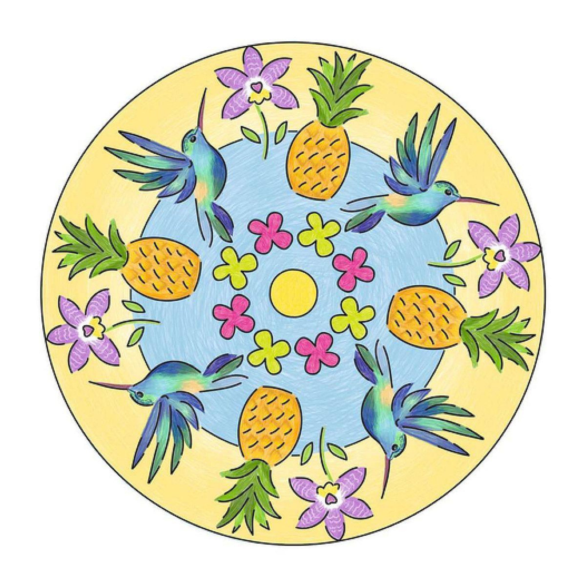 Voir la diapositive 4 : RAVENSBURGER Mandala - midi - flamingo