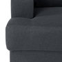 Voir la diapositive 6 : MARKET24 Canapé d'angle droit 4 places Paul - Tissu gris anthracite - L 215 x p 140 cm