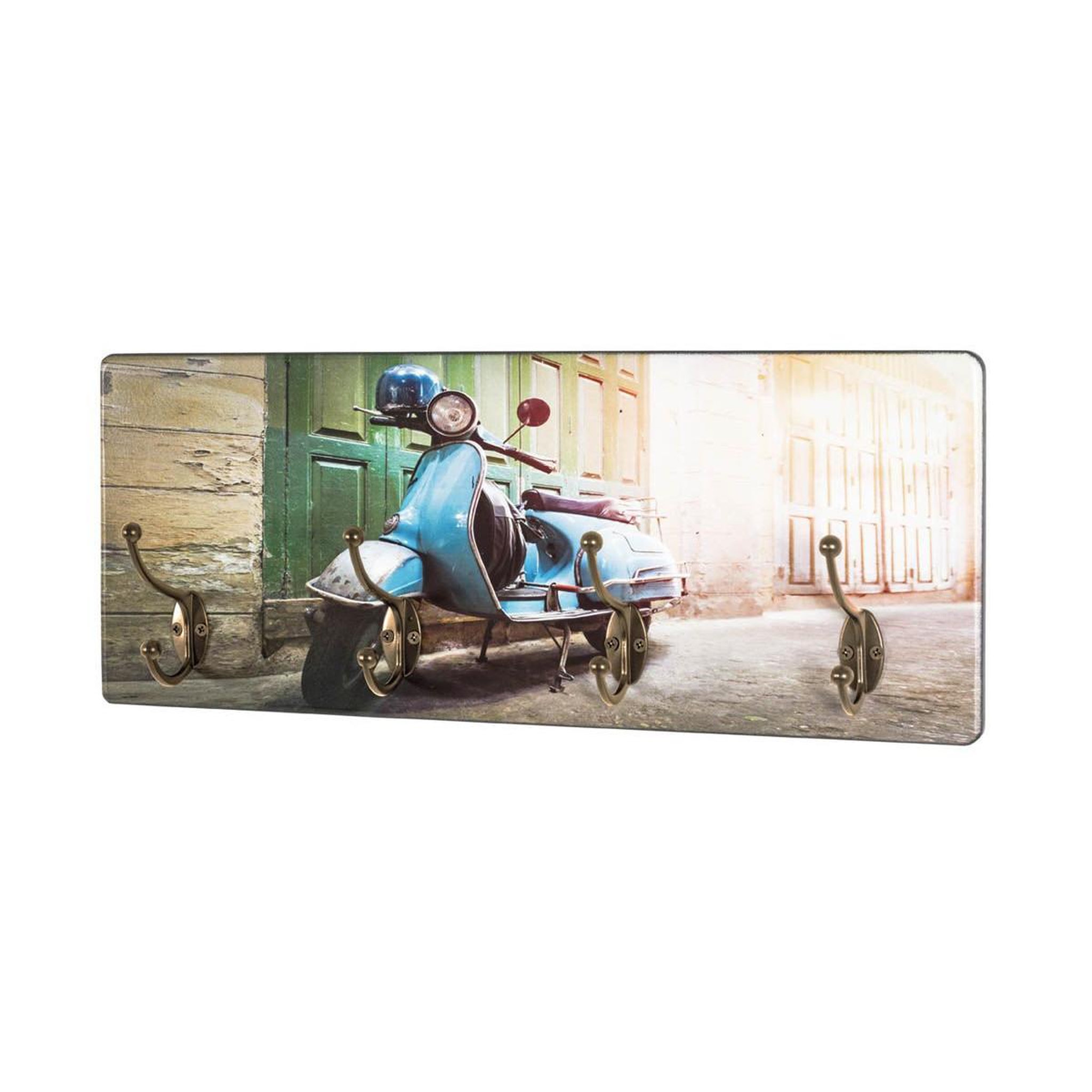 Paris Prix Patère murale 4 crochets  vespa  50cm multicolore