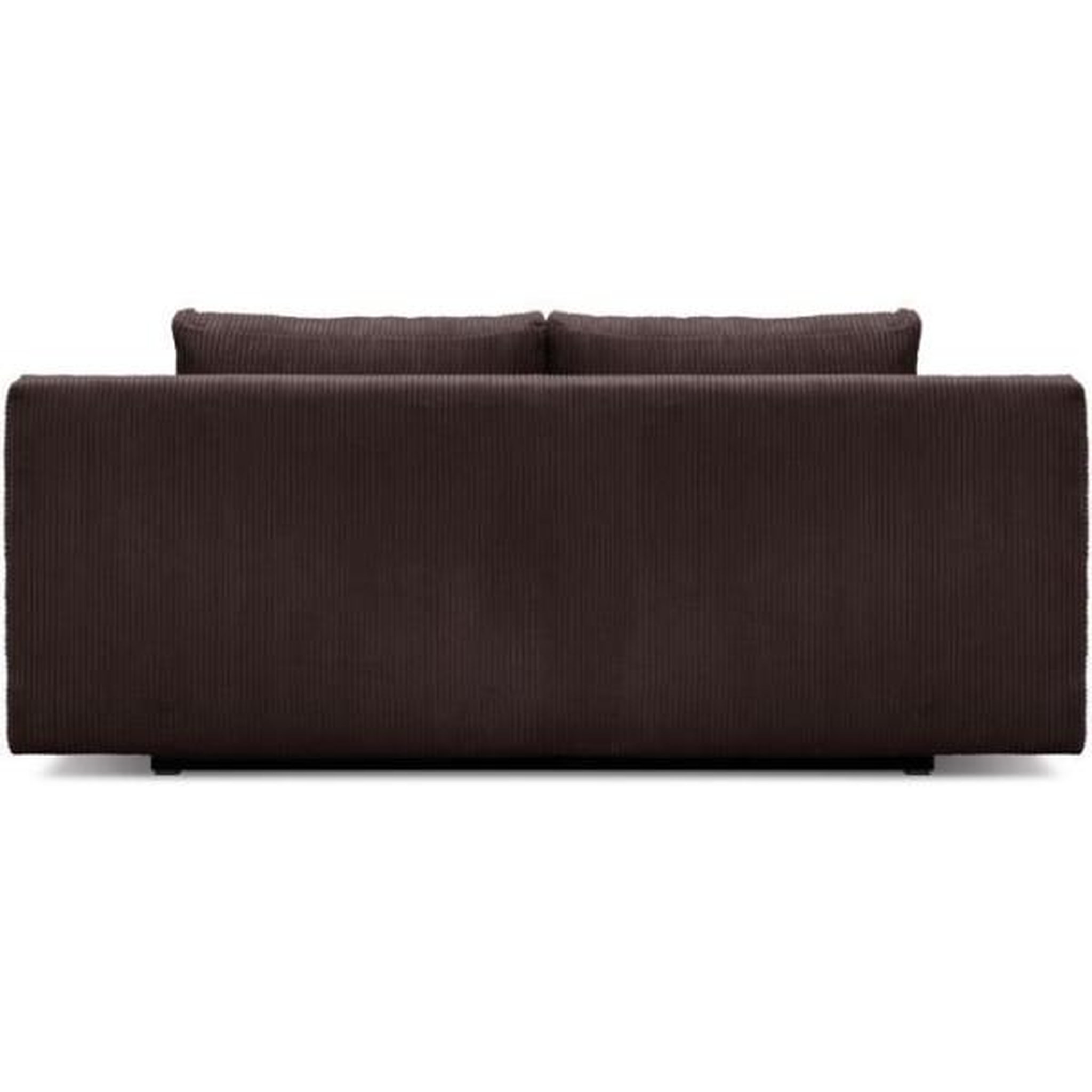Voir la diapositive 6 : MARKET24 Banquette convertible 3 places MIKA - Velours côtelé marron foncé - Coffre de rangement - L 192 x H 84 x P 93 cm