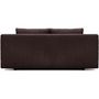 Voir la diapositive 6 : MARKET24 Banquette convertible 3 places MIKA - Velours côtelé marron foncé - Coffre de rangement - L 192 x H 84 x P 93 cm