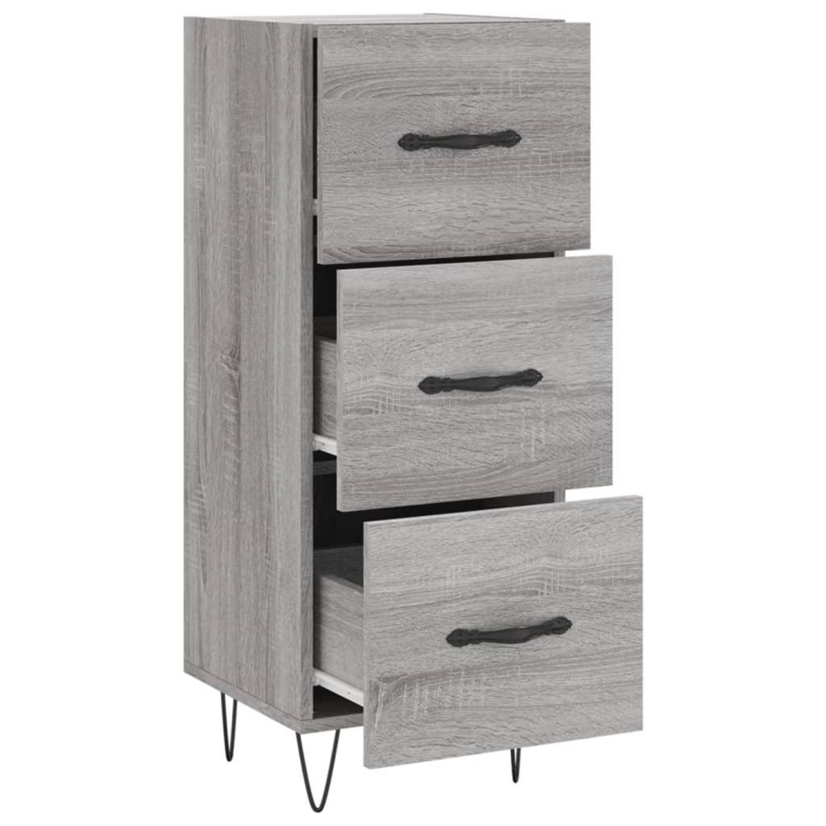 VIDAXL Buffet Sonoma gris 34,5x34x90 cm Bois d'ingenierie