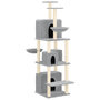 Voir la diapositive 2 : VIDAXL Arbre a chat avec griffoirs en sisal Gris clair 180 cm