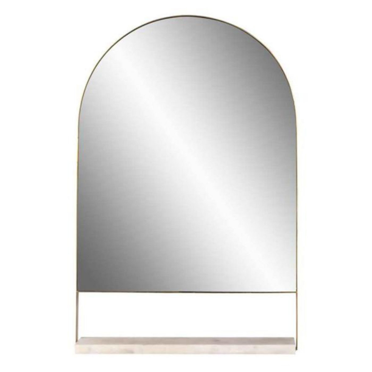 Paris Prix Miroir Mural & Étagère Design  Doha  69cm Blanc