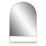 Paris Prix Miroir Mural & Étagère Design  Doha  69cm Blanc