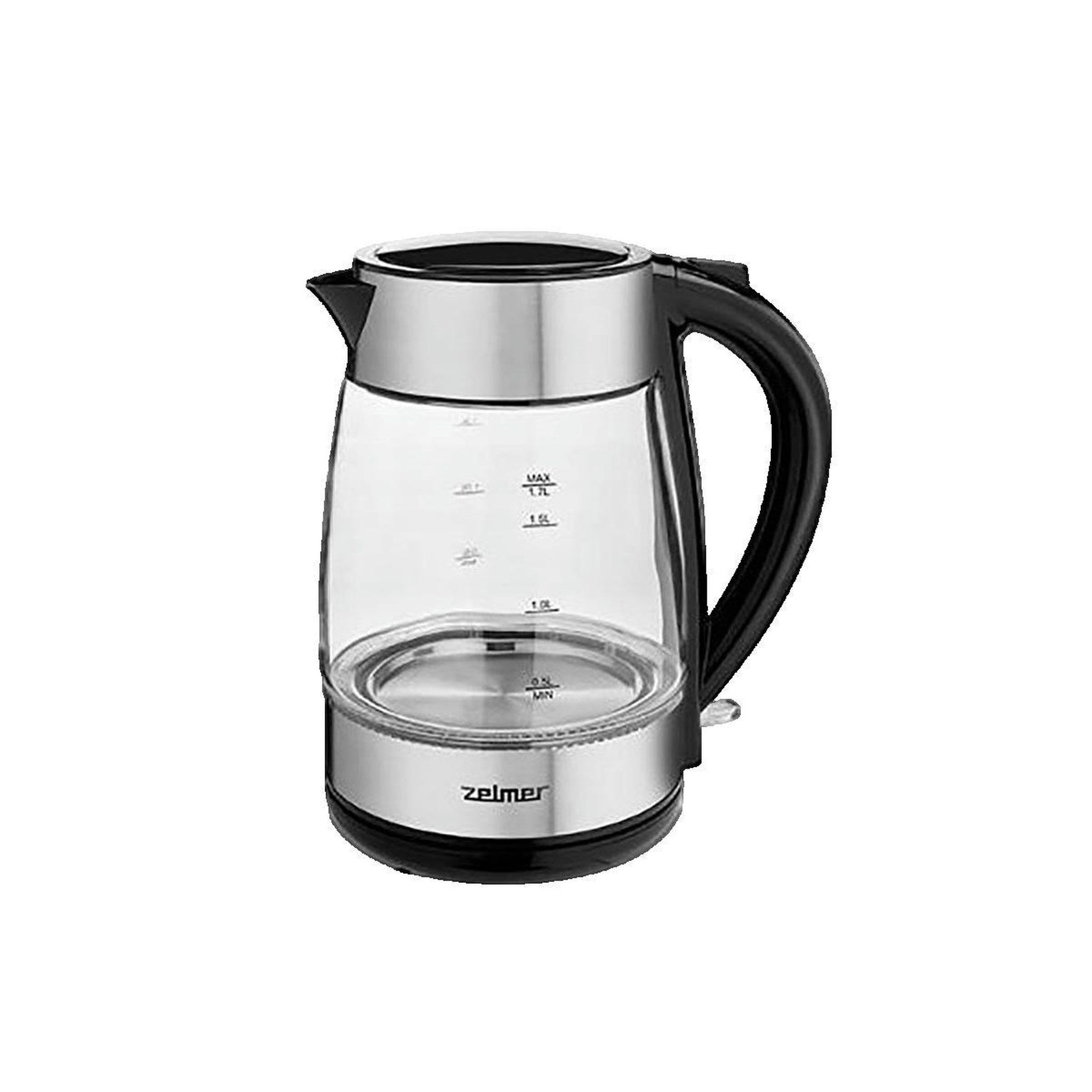 Voir la diapositive 2 : ZELMER Bouilloire Zelmer ZCK8011 1,7 litre Noir et Argent