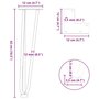 Voir la diapositive 6 : VIDAXL Pieds de table en forme d'epingle a cheveux 42 cm acier massif