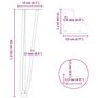 Voir la diapositive 6 : VIDAXL Pieds de table en forme d'epingle a cheveux 42 cm acier massif