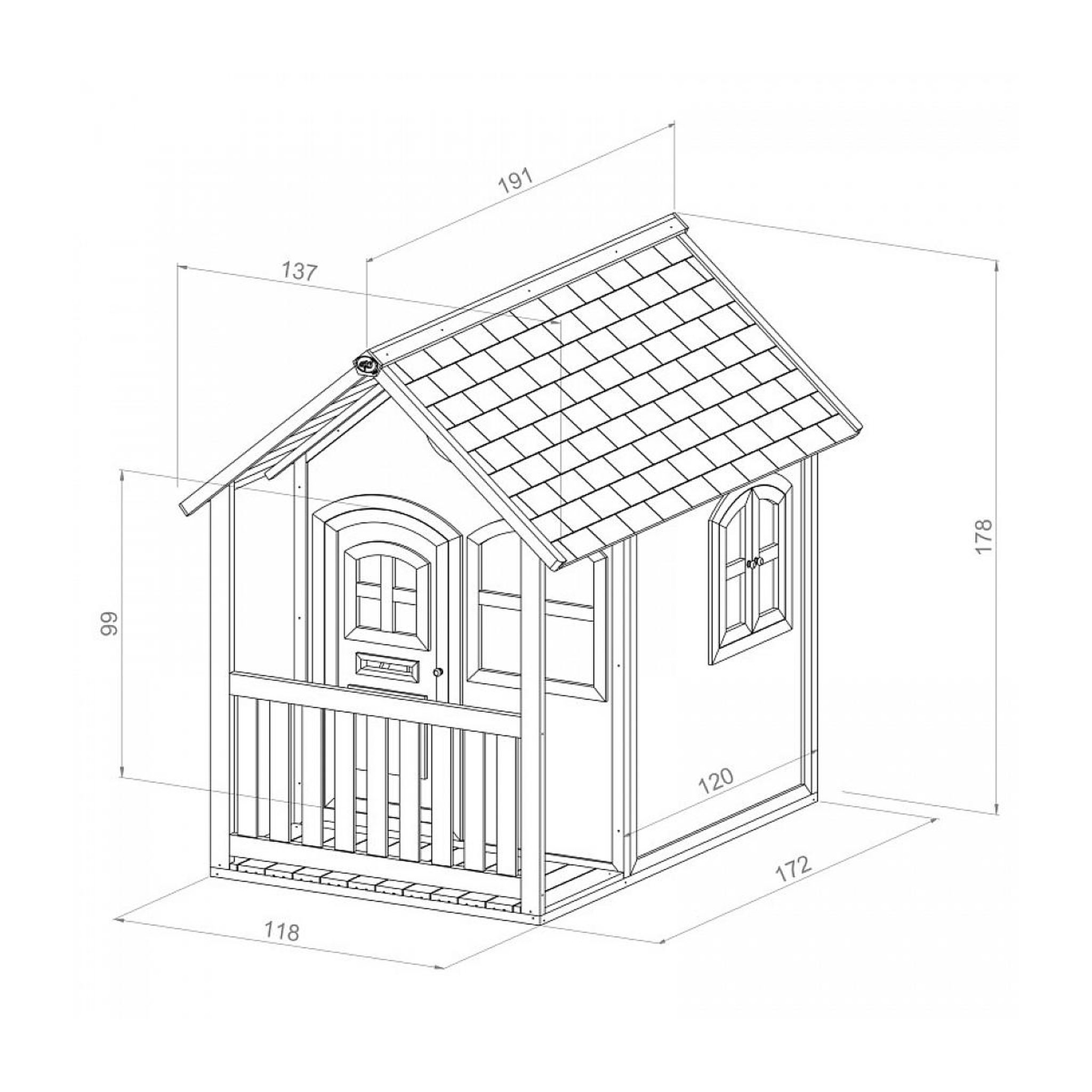 Voir la diapositive 3 : Axi House AXI Maisonnette ALEX Brun Blanc