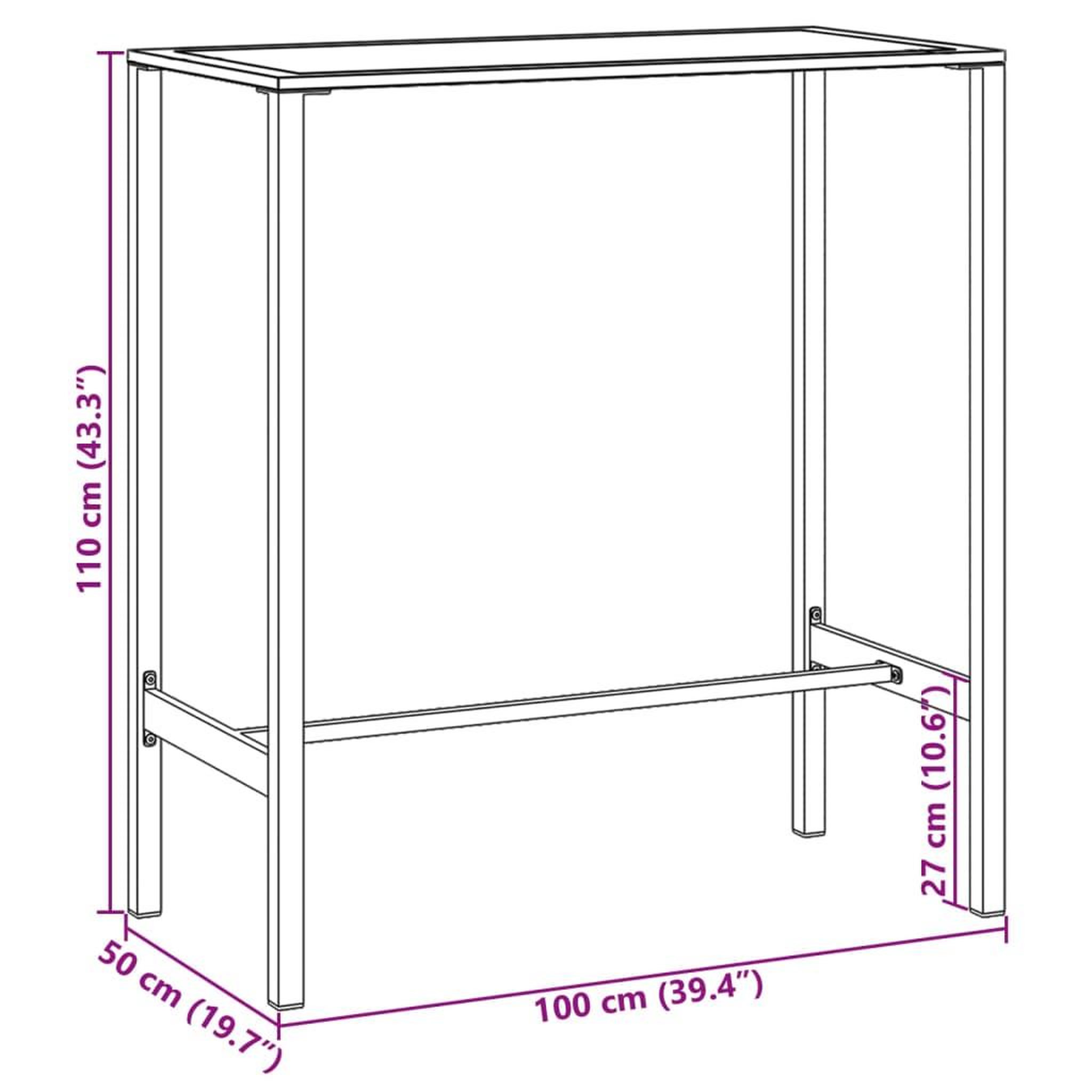Voir la diapositive 6 : VIDAXL Ensemble de bar de jardin 5 pcs noir acier enduit de poudre