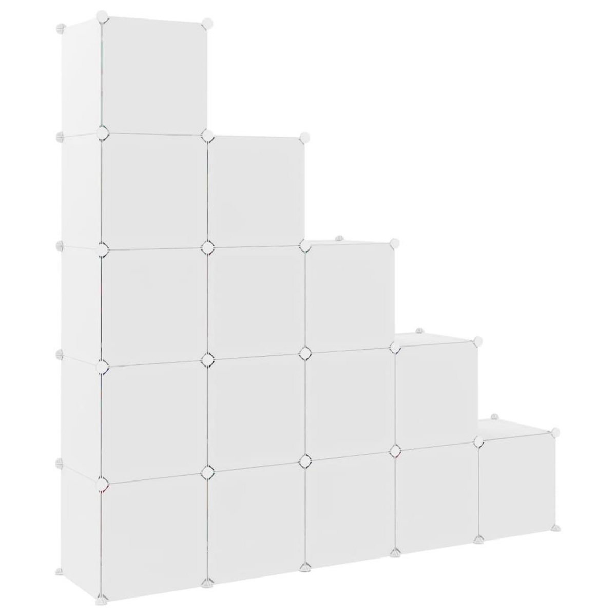 VIDAXL Armoire de rangement pour enfants avec 15 cubes Blanc PP