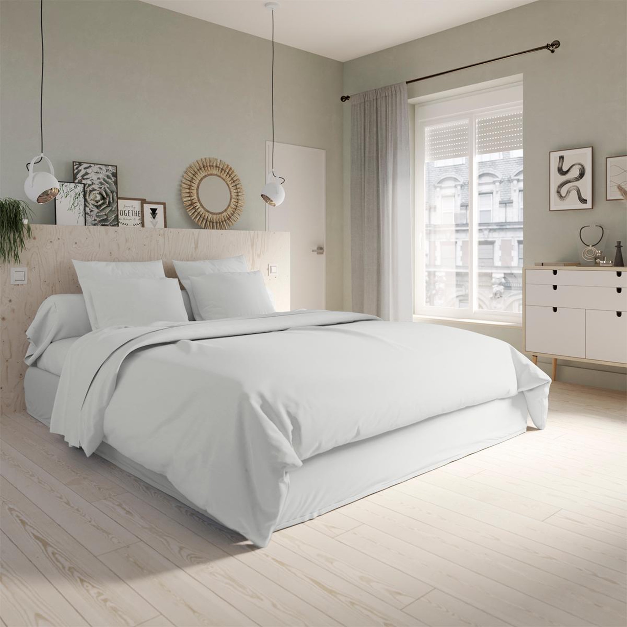 DODO Housse de couette Studio Coton Gris Perle. Coloris disponibles : Gris