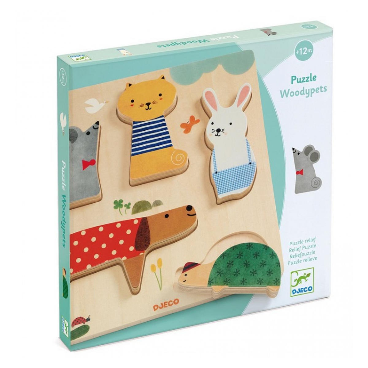 Djeco Puzzle a formes Woodypets