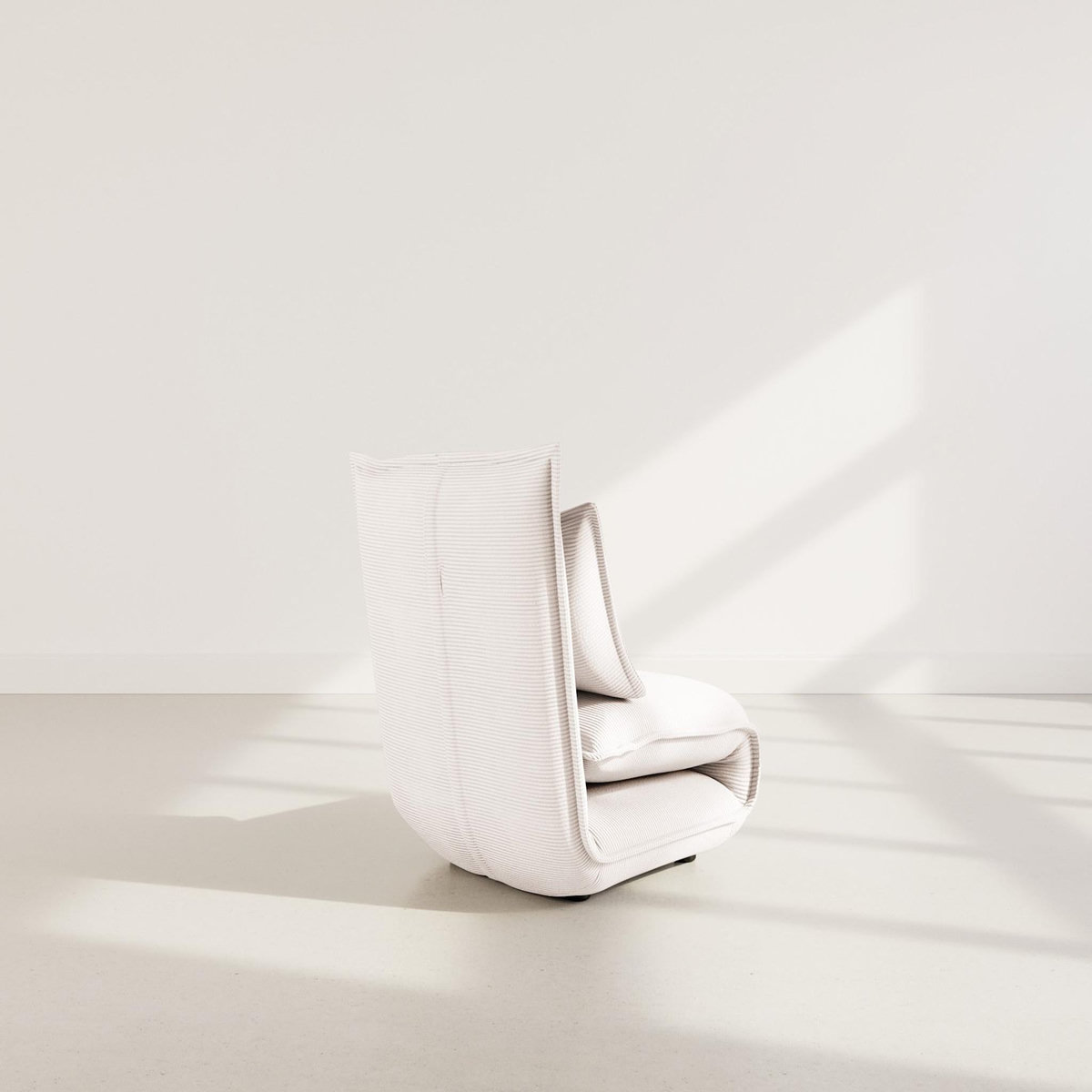 BEST MOBILIER Candice - banquette 1 place convertible clic-clac en velours côtelé