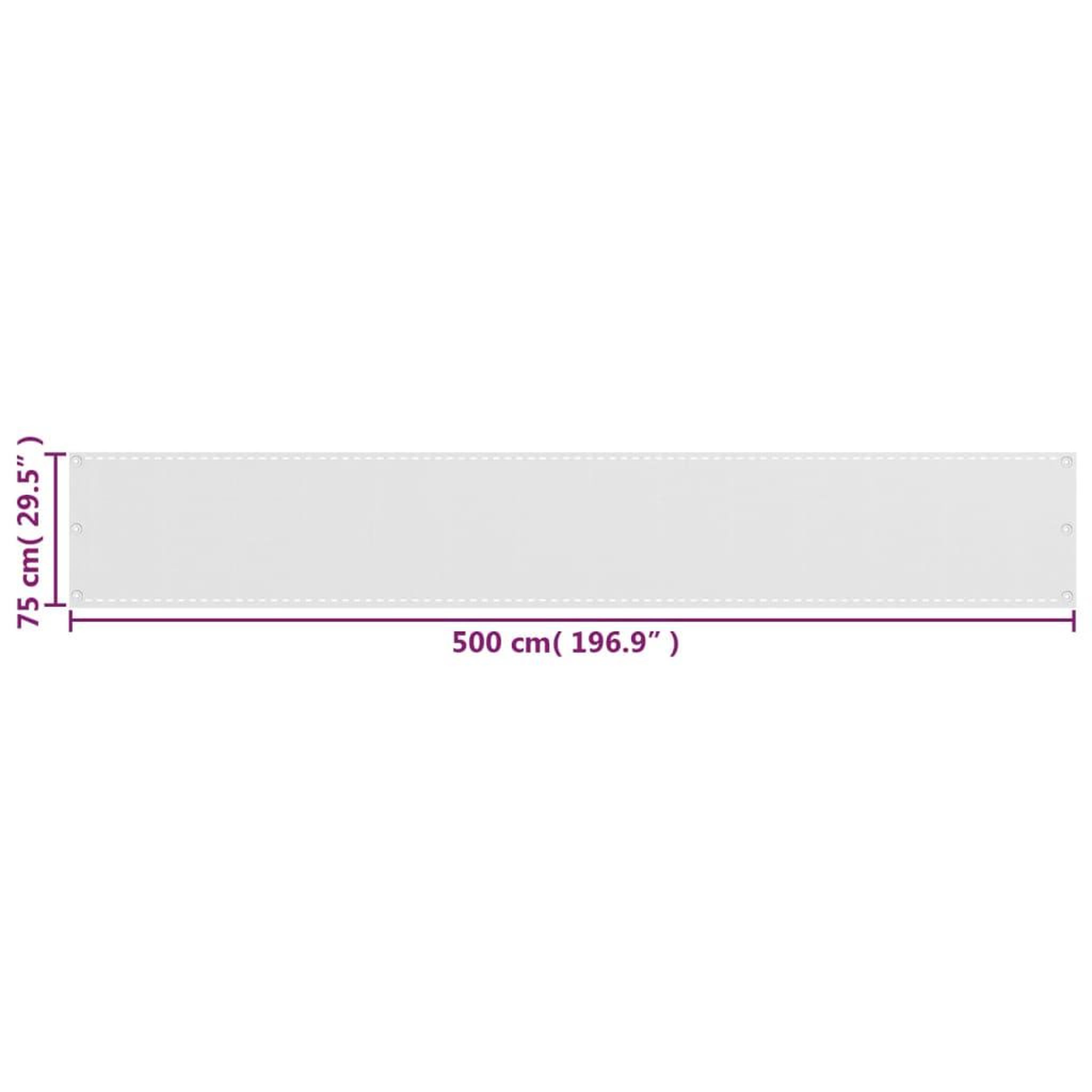 Voir la diapositive 5 : VIDAXL Ecran de balcon Blanc 75x500 cm PEHD