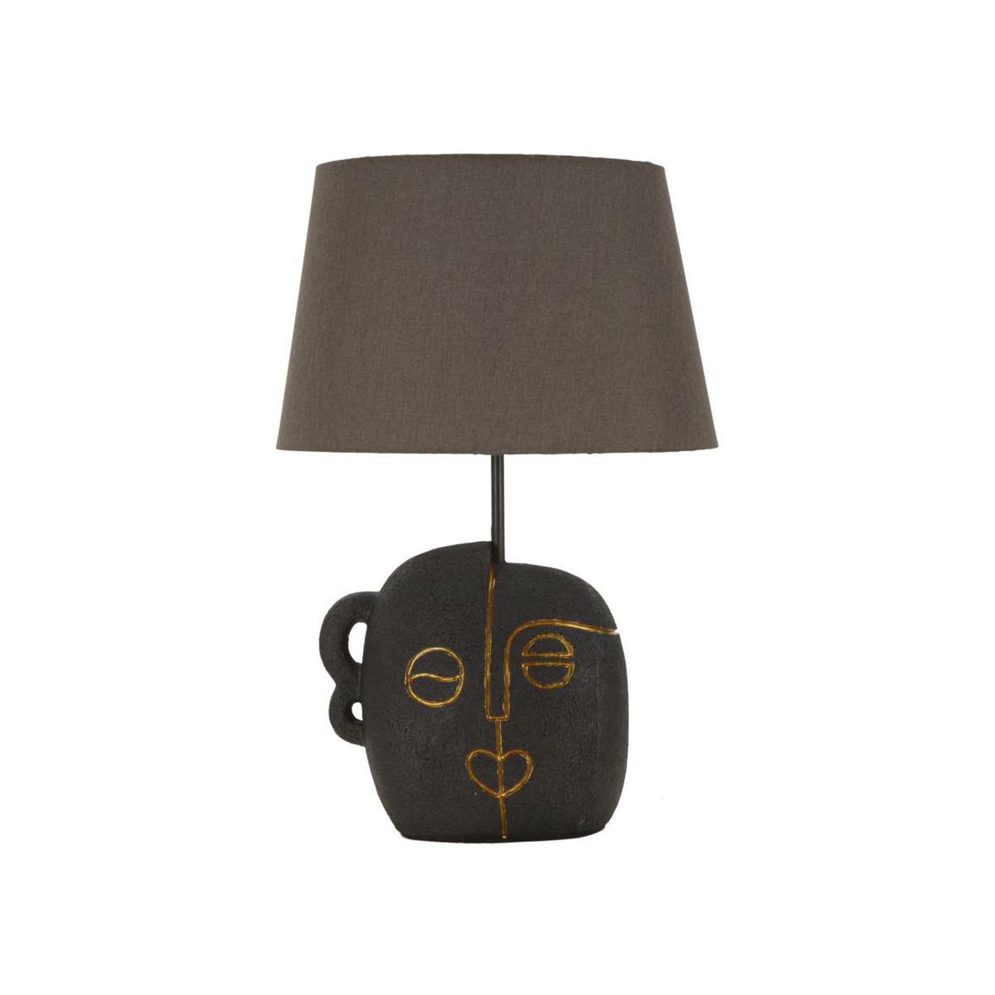 Paris Prix Lampe à poser en résine  tribal  46cm marron