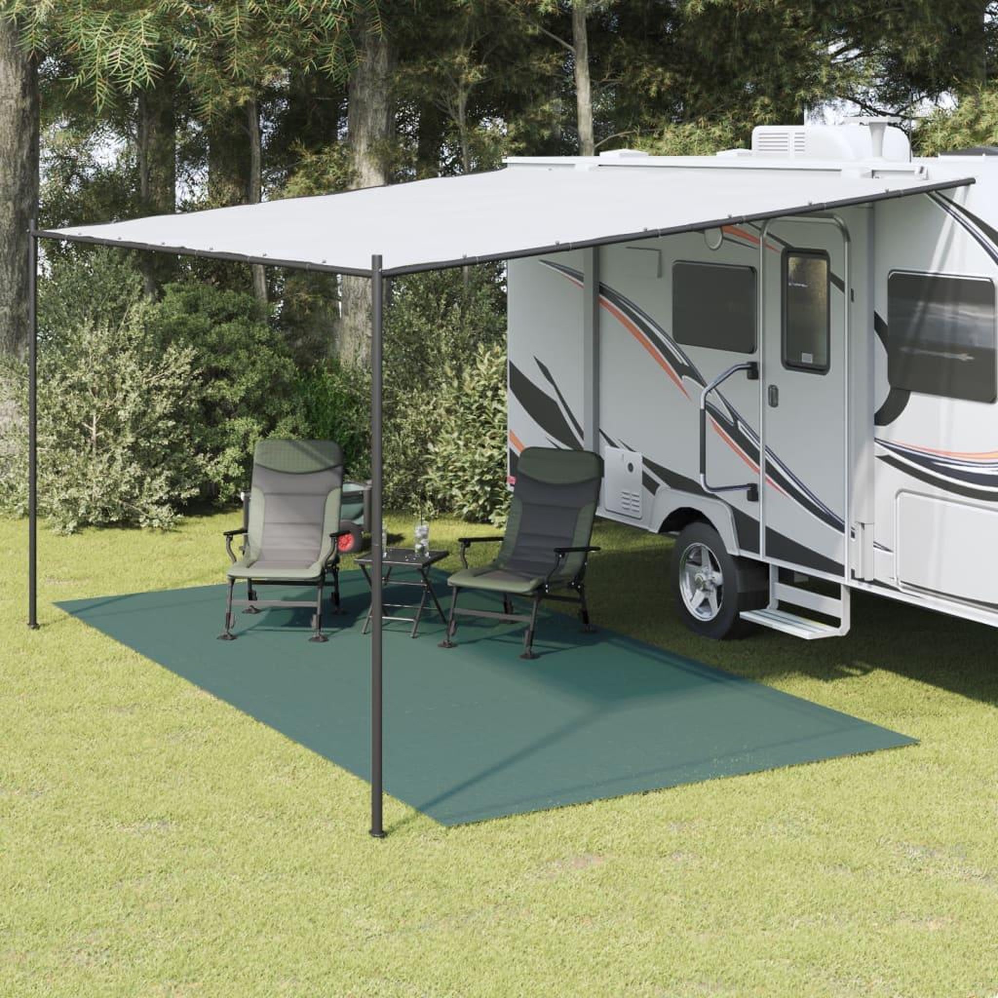 VIDAXL Tapis de tente vert 5x2,5 m