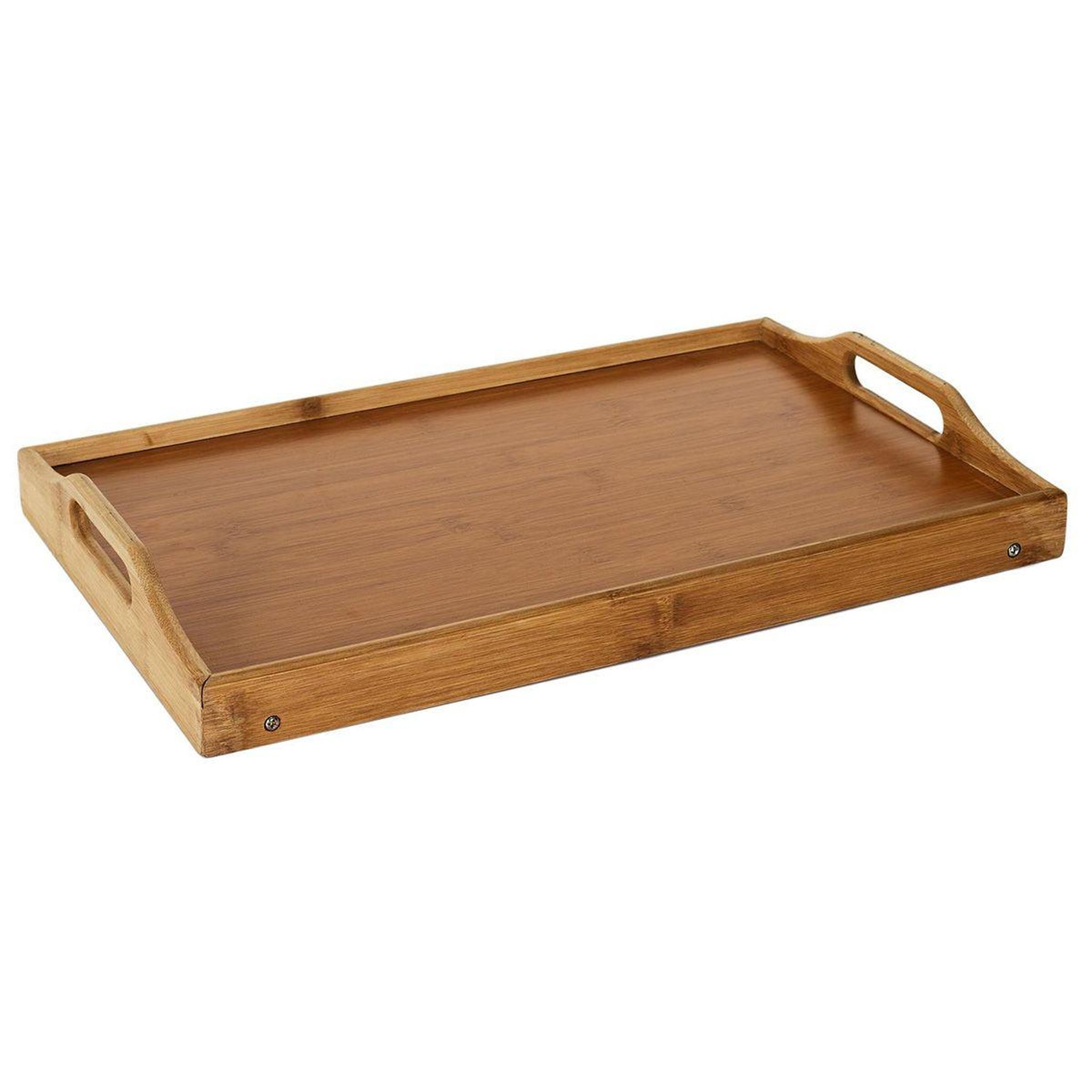 Voir la diapositive 3 : The Home Deco Factory Plateau en bambou design  dépliant  45cm beige