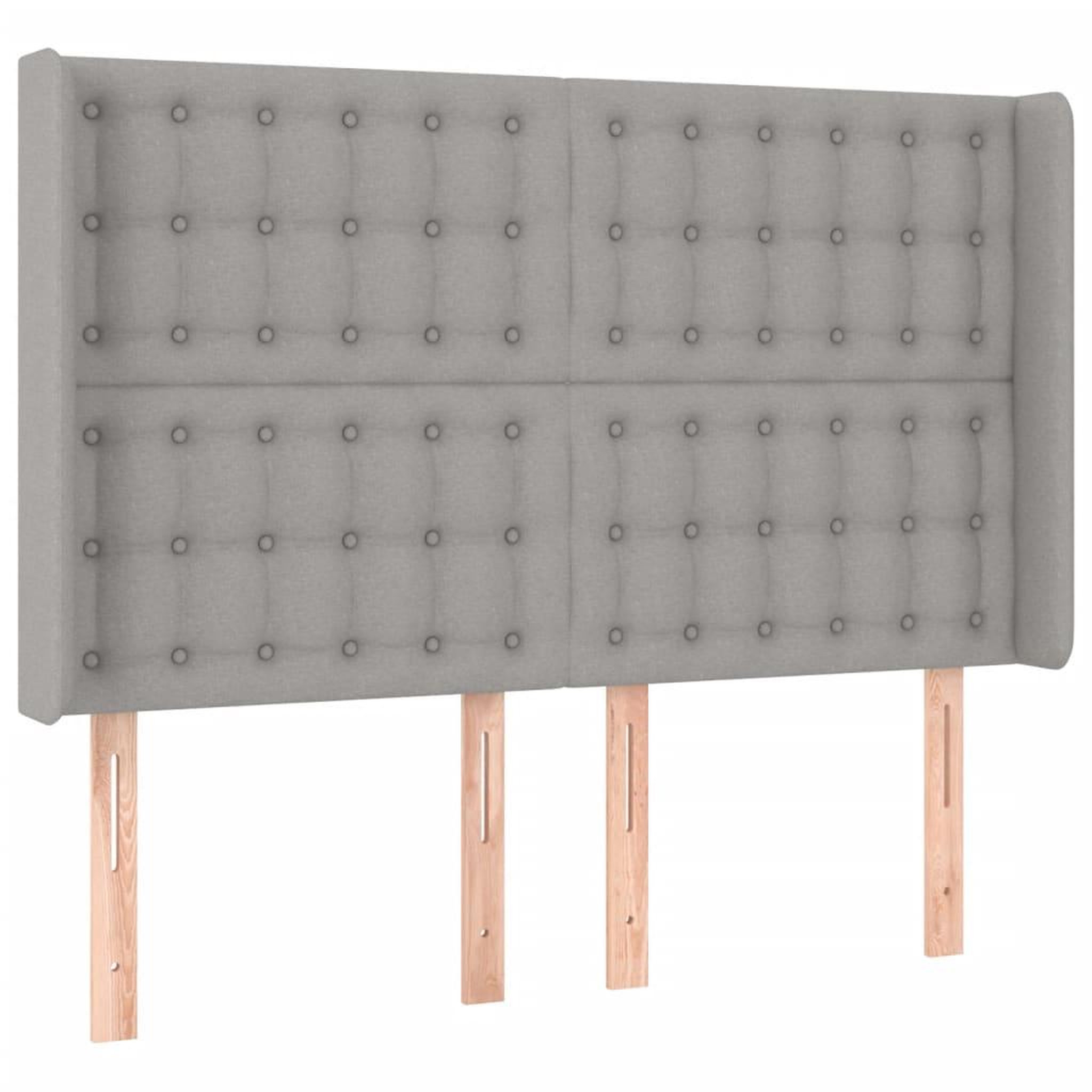 Voir la diapositive 3 : VIDAXL Tete de lit a LED Gris clair 147x16x118/128 cm Tissu