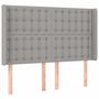 Voir la diapositive 3 : VIDAXL Tete de lit a LED Gris clair 147x16x118/128 cm Tissu