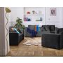Voir la diapositive 2 : BEST MOBILIER Miro - canapé droit 2 places - en velours texturé
