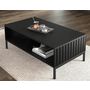 Voir la diapositive 3 : BEST MOBILIER Lara - table basse - pieds noirs - 90 cm