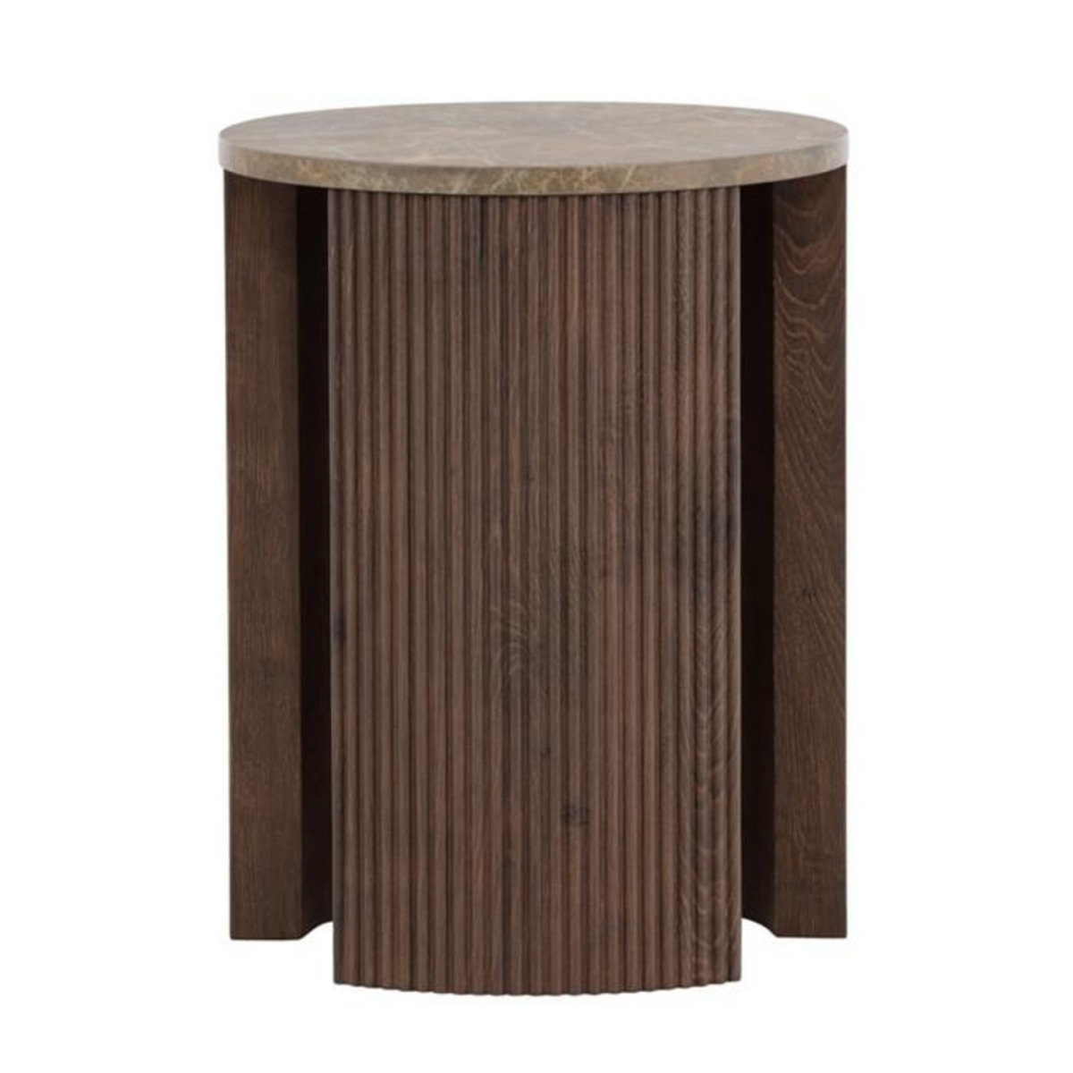 Paris Prix Table d'Appoint Effet Marbre  Bristol  52cm Marron