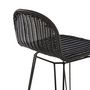 Voir la diapositive 6 : Rendez vous déco Lot de 2 chaises de bar mi-hauteur 63 cm en résine tressée marron - Jigani