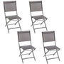 Voir la diapositive 1 : TOILINUX Lot de 4 Chaises de jardin pliantes Essentia