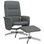 Voir la diapositive 2 : VIDAXL Fauteuil de massage inclinable et repose-pieds gris fonce tissu