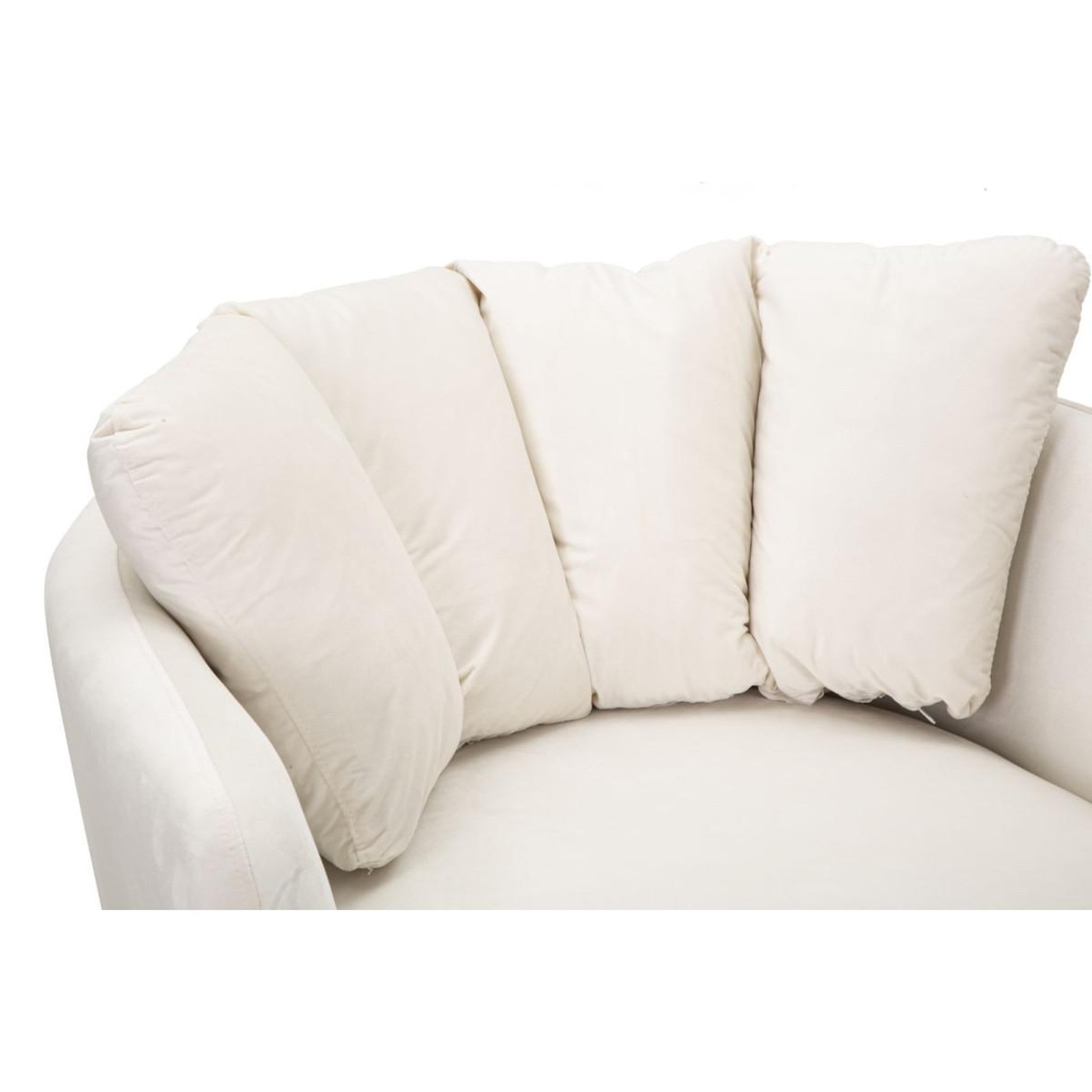 Voir la diapositive 5 : Paris Prix Fauteuil design en tissu  kiev  88cm crème