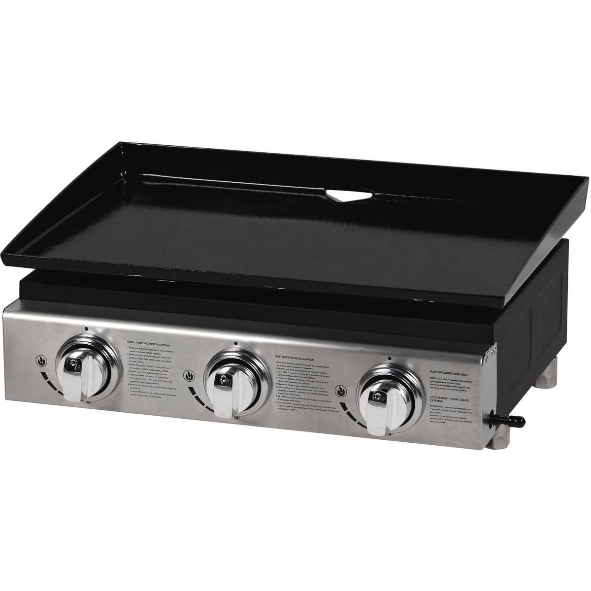 Habitat et Jardin Plancha  Presto 3  - 3 Brûleurs - 7.5kW - Gris